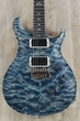 PRS Paul Reed Smith Wood Library Custom 24-08 Guitar, Satin Faded Whale Blue, Quilt Top, Flame Maple Neck, Ebony Board, Swamp Ash Back