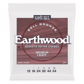 ernie ball earthwood bell bronze acoustic guitar strings medium light 12 54