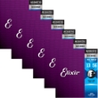 6 Sets of Elixir 11100 Polyweb 80/20 Bronze Medium Acoustic Guitar Strings (13-56)