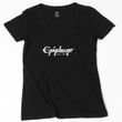 Epiphone Guitars GA-ECBW Women's V-Neck Logo Tee T-Shirt, Medium, Black