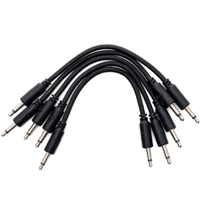 erica synths 5 pack of braided eurorack patch cables 20cm black ericas bc 5pk 20blk