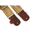 Eso Strap Ergonomic Cloth Guitar Bass Straps w/ Hand Crafted Leather Ends - Hazel Wood