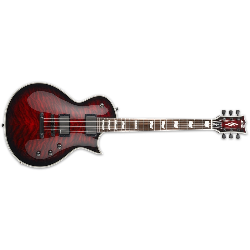 ESP E-II Eclipse Quilted Maple Electric Guitar in See Thru Black Cherry Sunburst with Case (B-Stock)