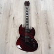 ESP USA Viper Guitar, Ebony Fretboard, EMG 57 / 66 Pickups, Black Blood Splatter