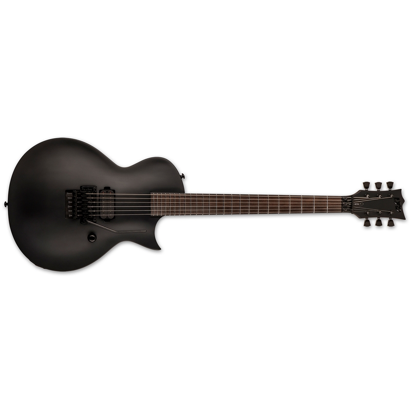 ESP LTD EC-FR Black Metal Guitar, Macassar Ebony Fretboard, Black Satin