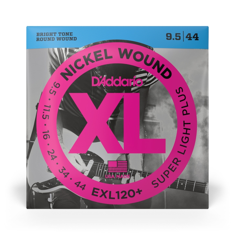 D'Addario EXL120+ Nickel Wound Electric Guitar Strings 9.5-44 Super Light Plus