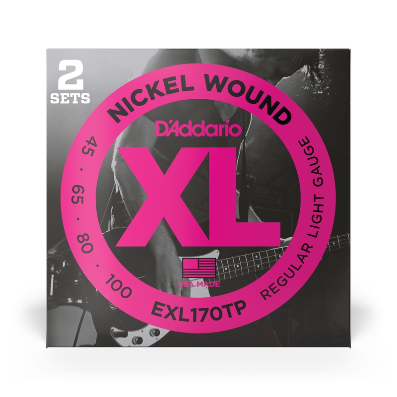 D'Addario EXL170 Twin Pack Light Electric Bass Strings (45-100)