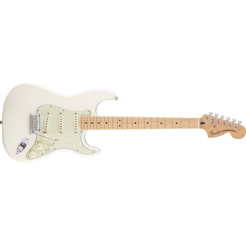 Fender Deluxe Roadhouse Stratocaster Guitar, Maple Fretboard, Olympic White (B-STOCK)