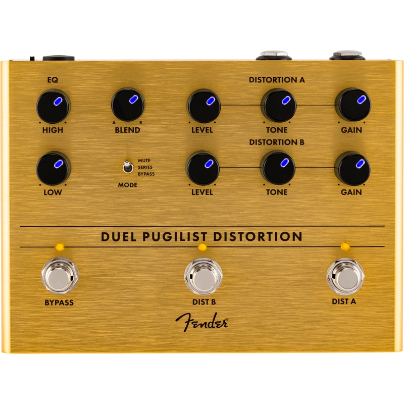 Fender Duel Pugilist Distortion Series/Mute/Parallel Guitar Effects Pedal