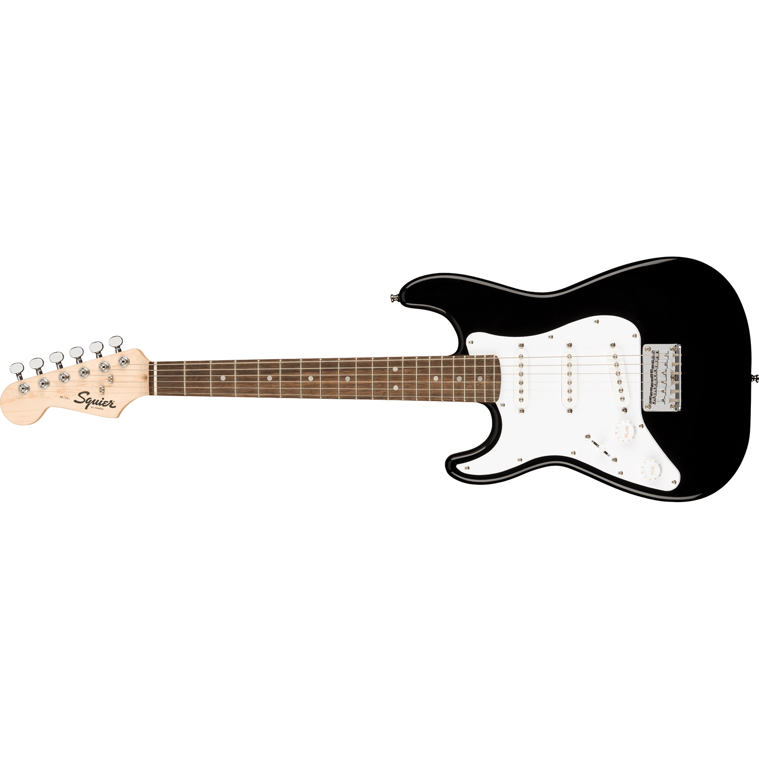 Squier Fender Mini Stratocaster Left Handed Guitar Laurel Fingerboard Black