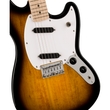 Squier Sonic Mustang Guitar, Maple Fingerboard, White Pickguard, 2-Color Sunburst