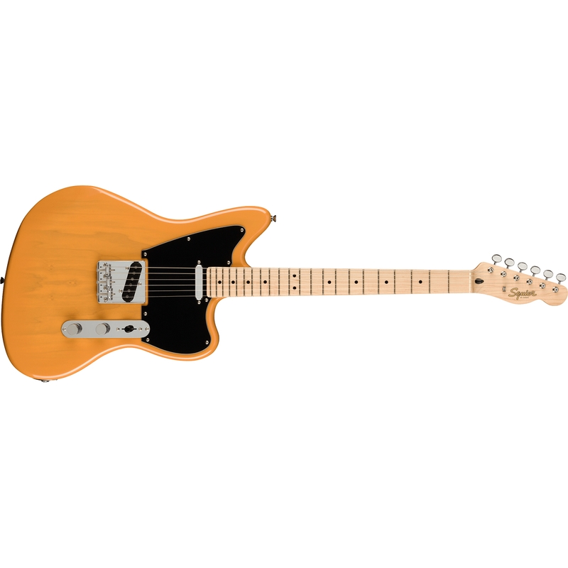 Squier (Fender) Paranormal Offset Telecaster Guitar, Maple Fretboard, Black Pickguard, Butterscotch Blonde
