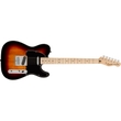 Fender Squier Affinity Series Telecaster Guitar, Maple Fingerboard, 3-Color Sunburst