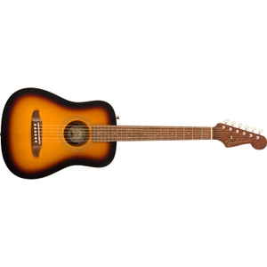 fender redondo mini acoustic guitar w gig bag walnut fretboard sunburst