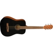 Fender FA-15 3/4 Scale Steel String Acoustic Guitar with Gig Bag, Walnut Fingerboard, Black