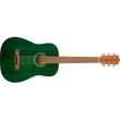 Fender FA-15 3/4 Scale Steel String Acoustic Guitar with Gig Bag, Walnut Fingerboard, Green