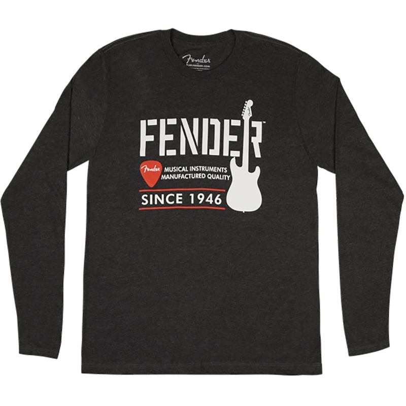 Fender Industrial T-Shirt, Longsleeve, Dark Grey, Extra Large (XL)