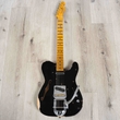 Fender Custom Shop S23 Limited Edition Nocaster Thinline Relic Guitar, Aged Black