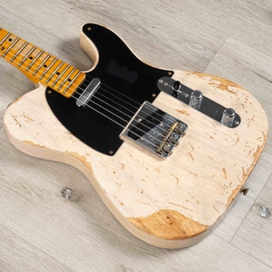 fender custom shop s23 limited edition 1950 double esquire heavy relic guitar aged white blonde