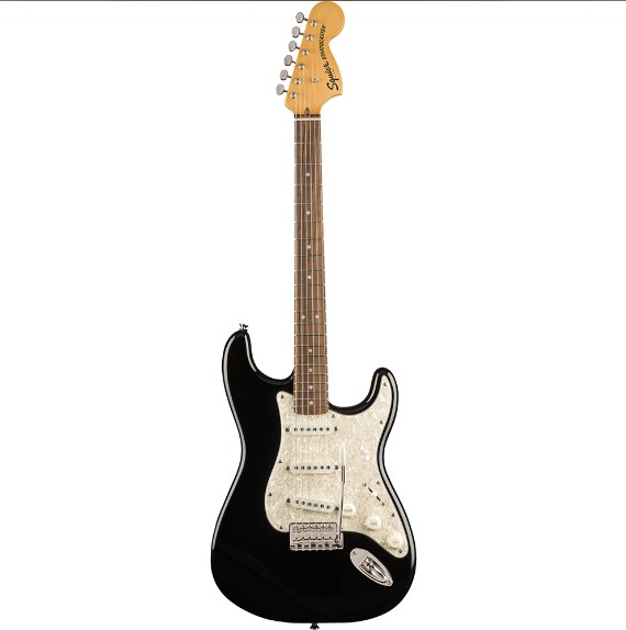 Open Box Squier by Fender Classic Vibe '70s Stratocaster Electric Guitar, Laurel Fingerboard, Black
