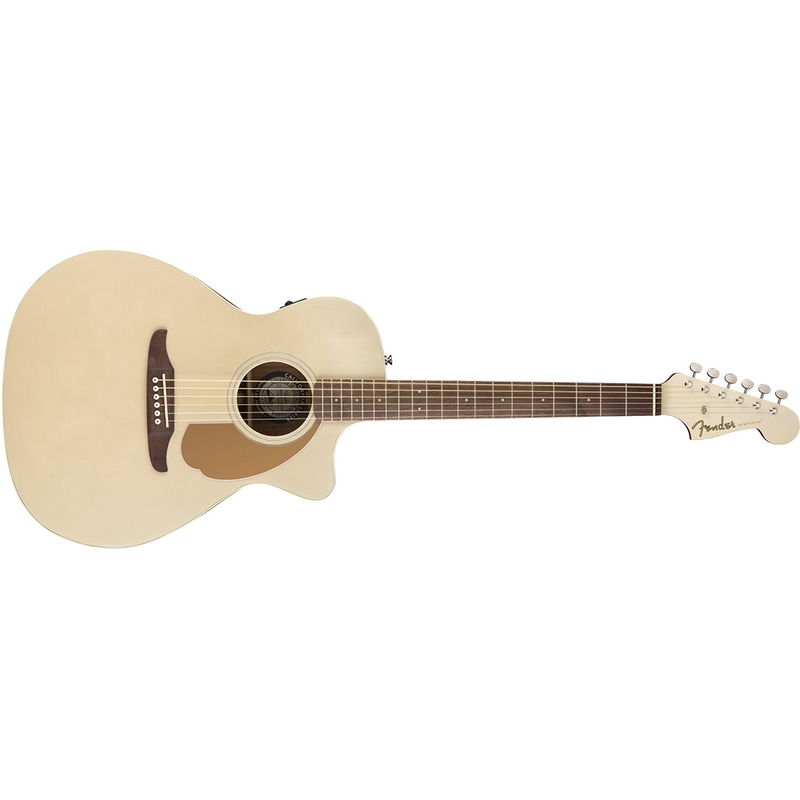 Fender California Series Newporter Player Acoustic-Electric Guitar, Walnut Fingerboard - Champagne
