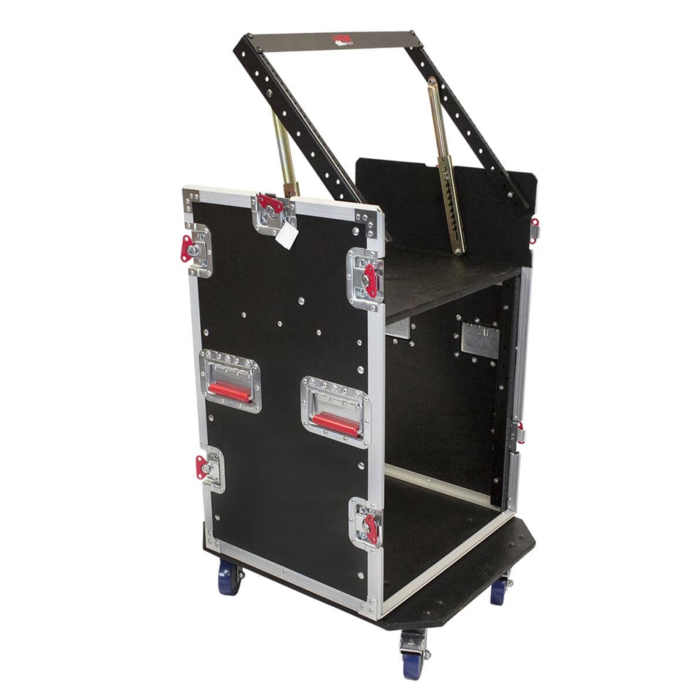 Gator GTOUR 10X12 PU GTour Rack Series 10U Top, 12U Side Road Rack Case