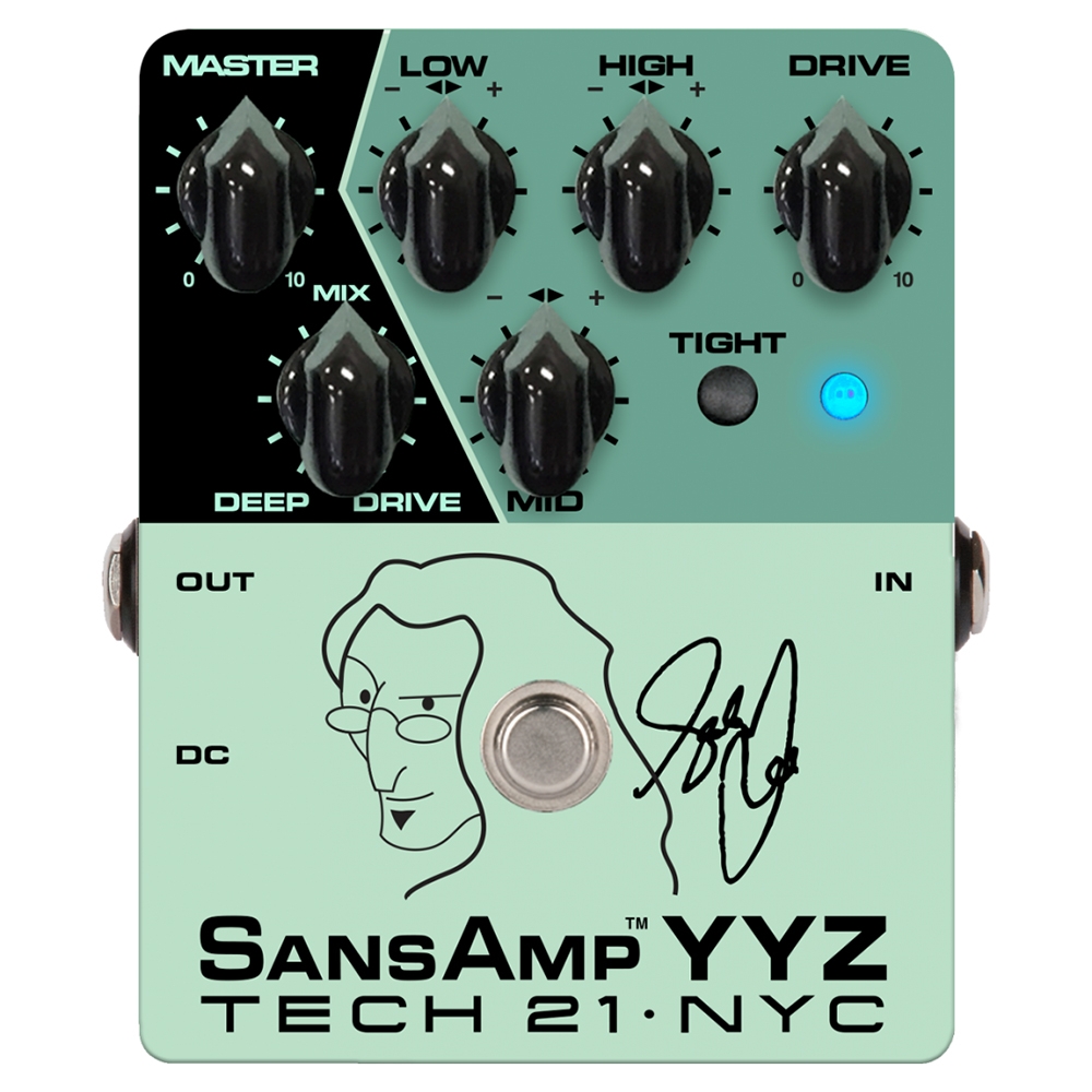 Tech 21 Sansamp Yyz Geddy Lee Signature Sansamp Bass Guitar Effects Pedal