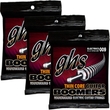 3-Pack GHS TC-GBXL Thin Core Boomers Electric Guitar Strings, Extra Light, 9-42