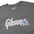 Gibson Guitars Floral Tee T-Shirt, Grey, XL