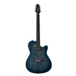 Godin 047963 A6 Ultra Denim Blue Flame Guitar, Richlite Fretboard (B-STOCK)