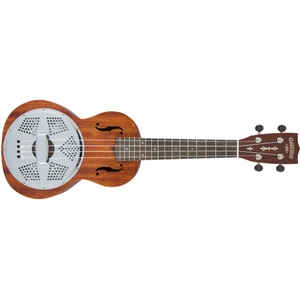 gretsch g9112 resonator ukulele w gig bag ovangkol fretboard biscuit cone honey mahogany stain grets