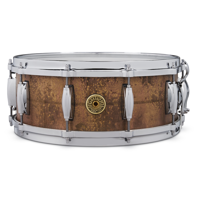 Gretsch Drums GAS5514-KC Keith Carlock 5.5" x 14" Signature Snare Drum, Vintage Patina Brass