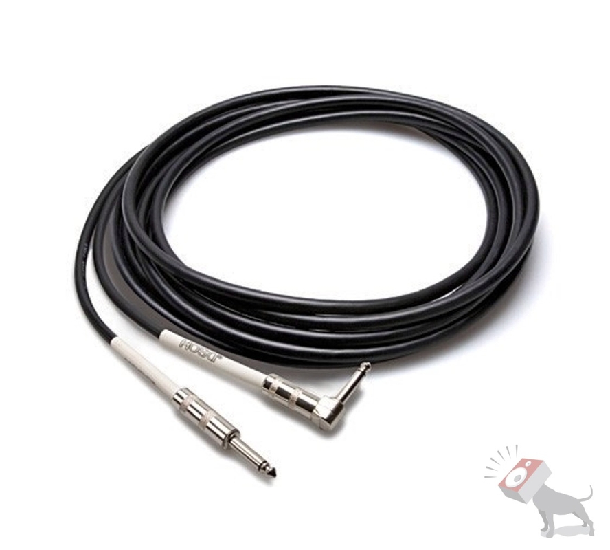 Hosa GTR-215R Guitar Instrument 15 ft 1/4" Cable Right-Angle Wire GTR215R