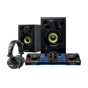 hercules dj djstarter kit w djcontrol starlight controller speakers and headphones