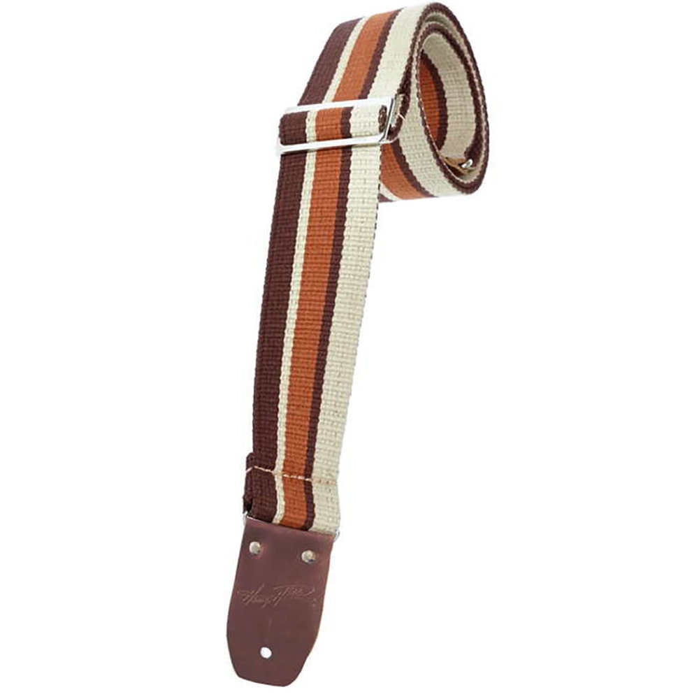 Henry Heller HCOTRV 01 2 Fashion Heavy Cotton Guitar Strap Brown