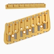 Hipshot 4MS07180G 7 String Multi-Scale Fixed Guitar Bridge, 18 Degree Right Handed, 0.125 Floor Height, Gold