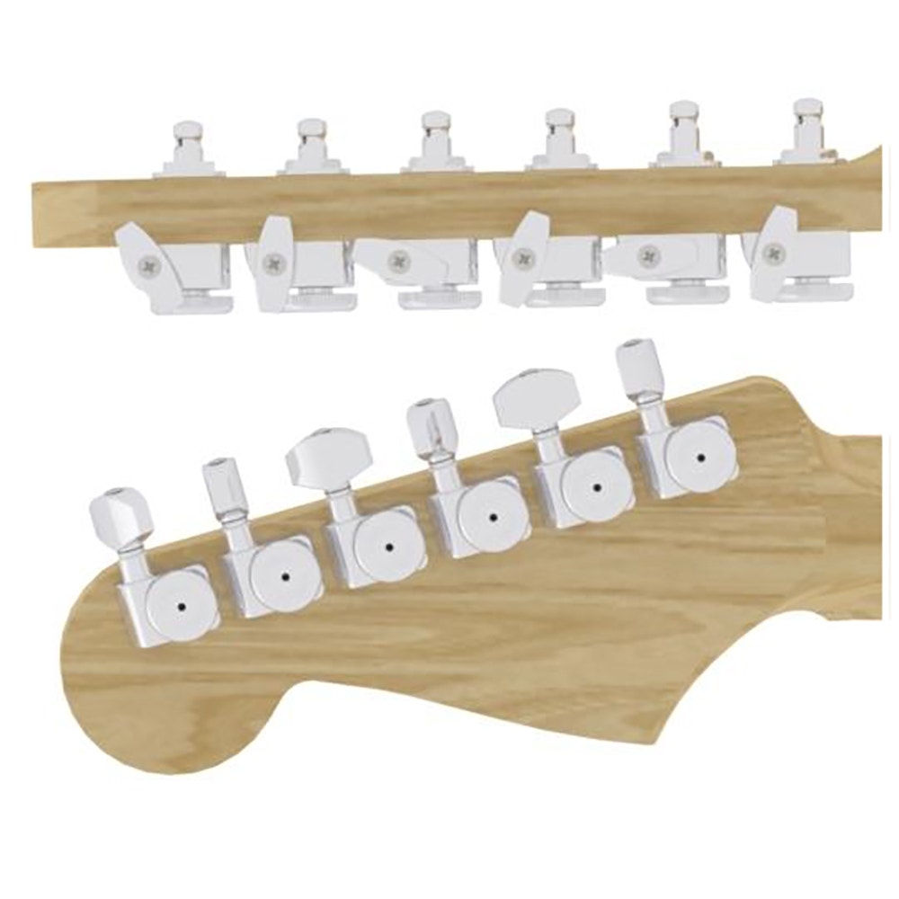 Staggered guitar 2025 tuners