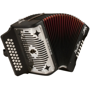hohner panther 31 key diatonic accordion keys of g c f black laquer finish