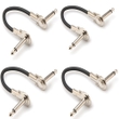 (4-Pack) Hosa IRG-100.5 Guitar Patch Cables, Right-angle - 6"