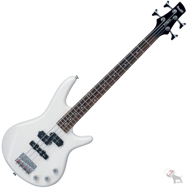 Ibanez GSRM20PW miKro Series Short-Scale Compact Student Electric Bass Guitar Pearl White Finish