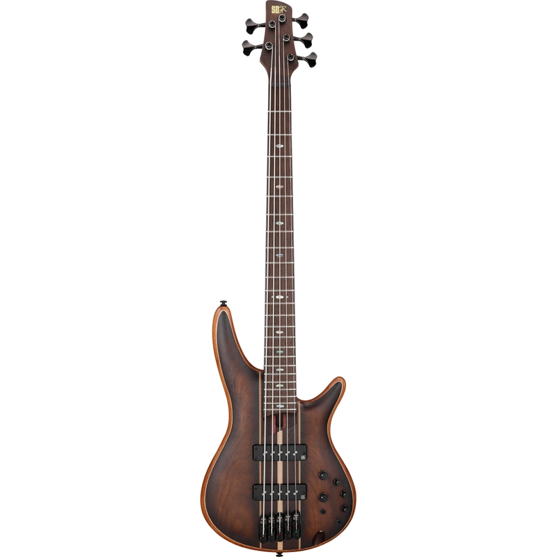 Ibanez SR1355B SR Premium 5-String Bass, Panga Panga Fretboard, Dual Mocha Burst Flat