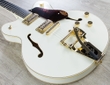 Gretsch G6609TFM Players Edition Broadkaster Center Block Electric Guitar with Bigsby Tailpiece - Vintage White
