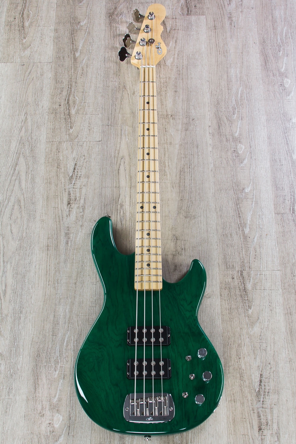 G L Usa L 00 4 String Electric Bass Maple Fingerboard Hard Case Clear Forest Green