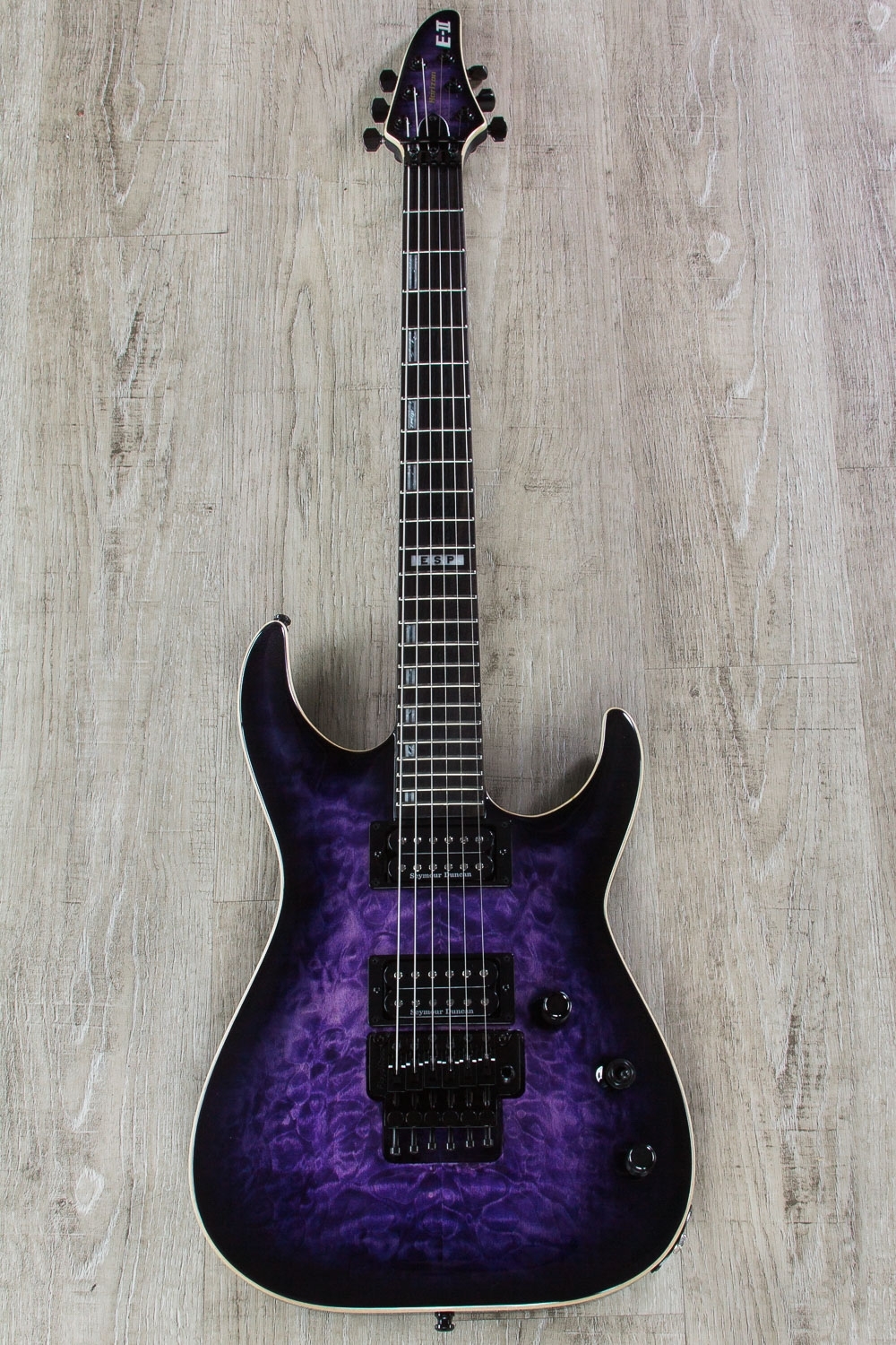 Esp E Ii Horizon Fr Electric Guitar Ebony Fingerboard Hard Case Reindeer Blue B Stock