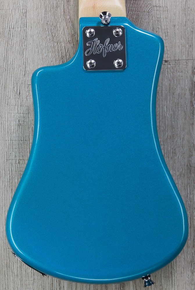 Hofner Shorty Electric Travel Guitar With Gig Bag Blue