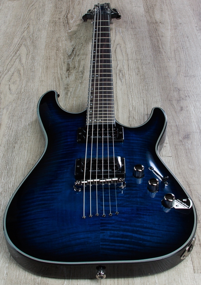 Schecter Blackjack SLS C-1 P Electric Guitar - See Thru Blue Burst