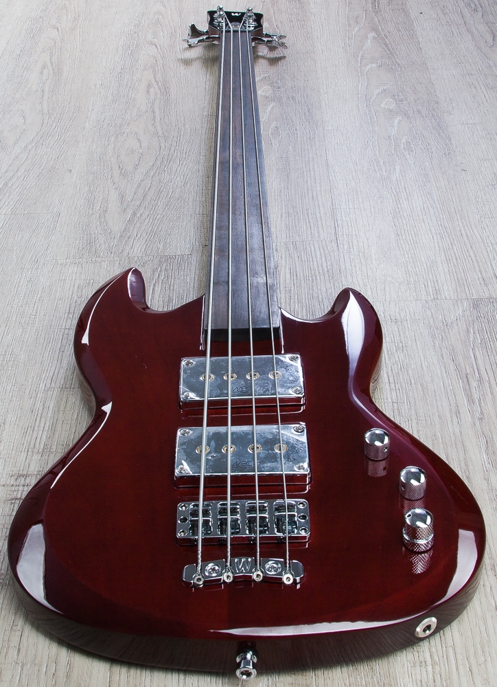 Warwick Jack Bruce Signature Fretless 4String Electric Bass Burgundy
