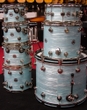 DW Drum Workshop Contemporary Classic Series 7-Piece Kit, Matching Snare, Nickel Hardware - Pale Blue Oyster (Played by Russ Kunkel)
