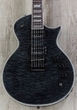 ESP LTD EC-1000 Piezo Electric Guitar, Quilted Maple, Rosewood Fingerboard - See Thru Black