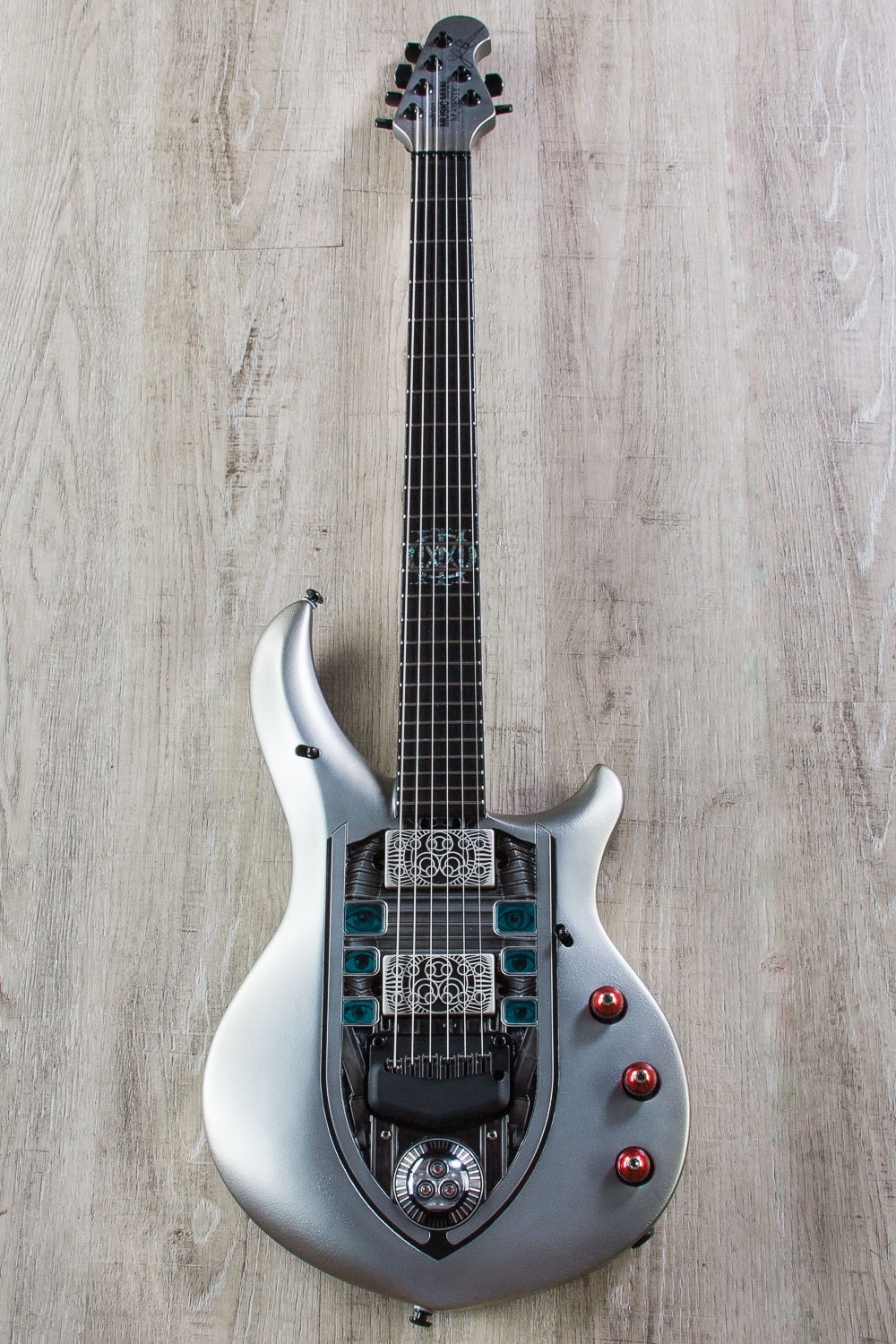 afstand Modtager Stejl Ernie Ball Music Man John Petrucci Majesty NOMAC 6-String Electric Guitar,  Ebony Fingerboard, Hard Case - Custom NOMAC Timeworn Silver